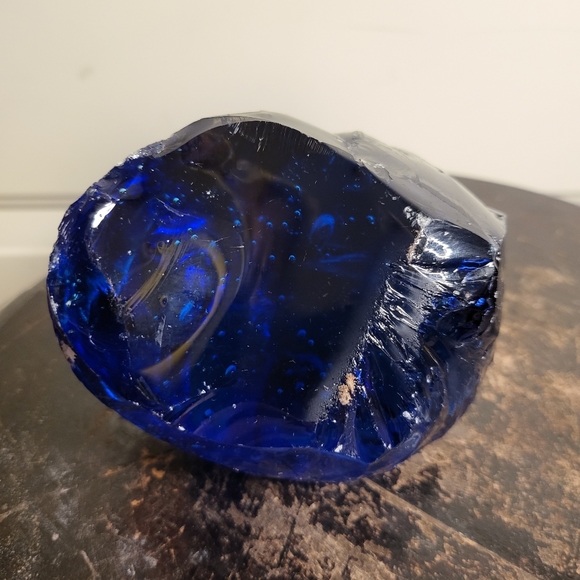 Vintage Dark Blue Andara Monatomic Crystal Glass - Picture 4 of 8